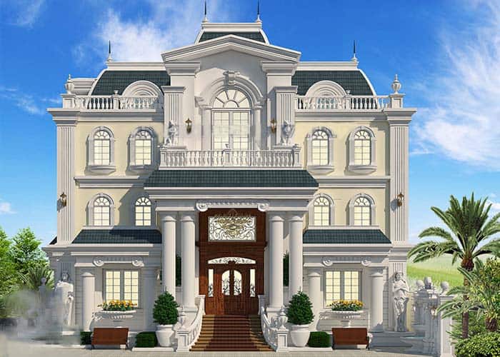 Mẫu sảnh nhà 2 tầng đẹp khẳng định đẳng cấp của gia chủ