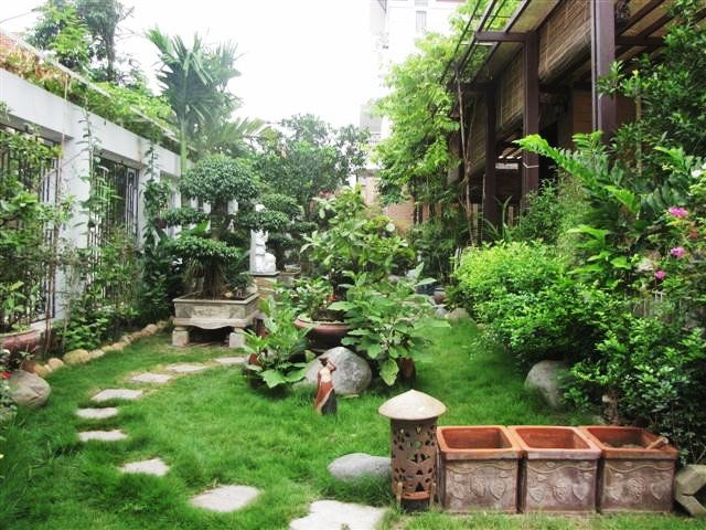Thiết kế sân vườn nhà cấp 4 phong cách truyền thống